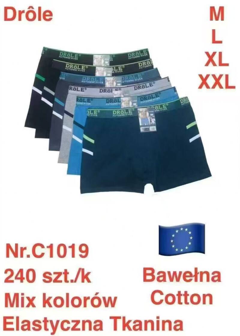 Bokserki męskie Roz M-2XL, Mix kolor Paczka 24 szt